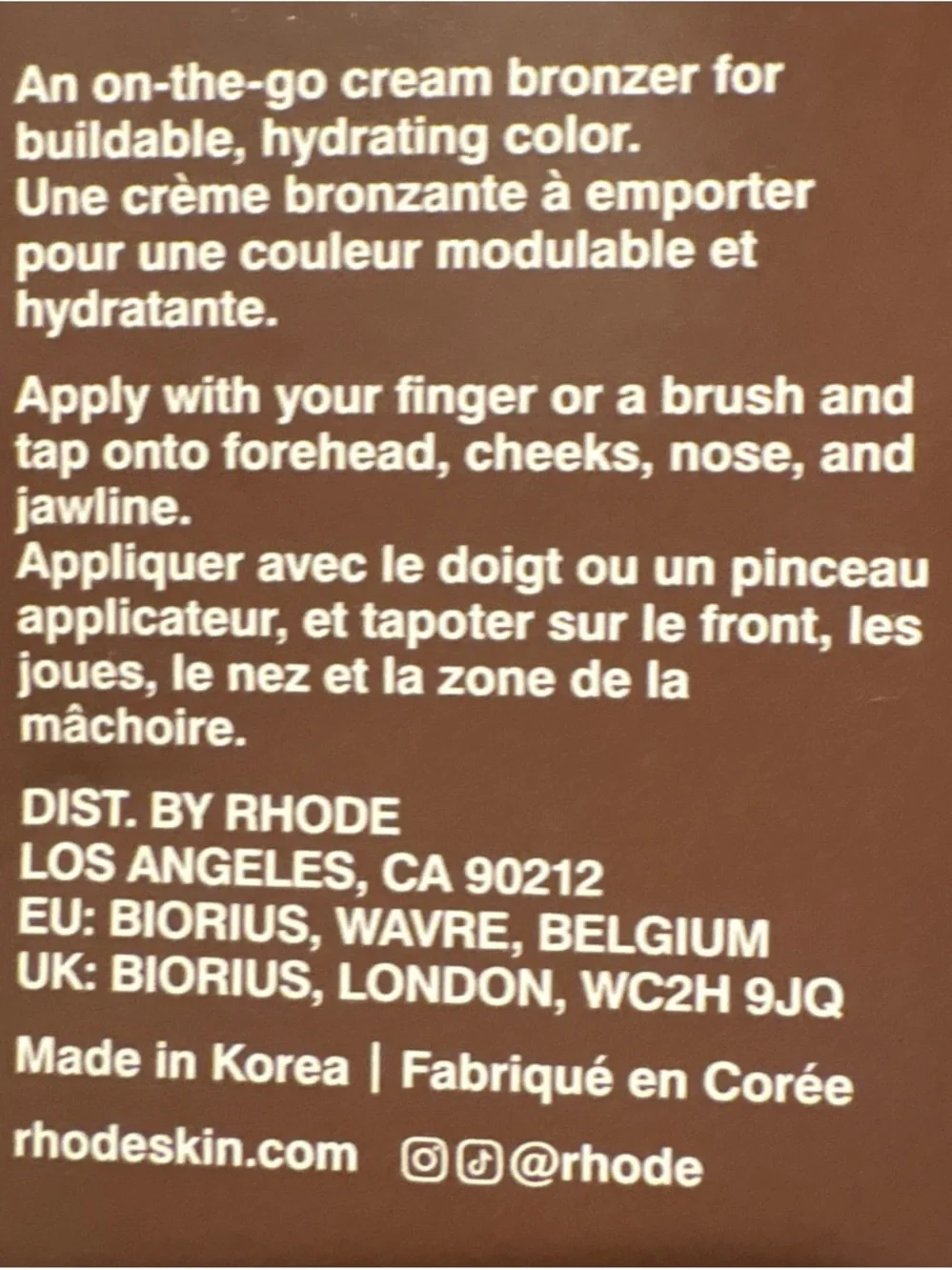 RHODE Bronzer Stick in Deep Brown